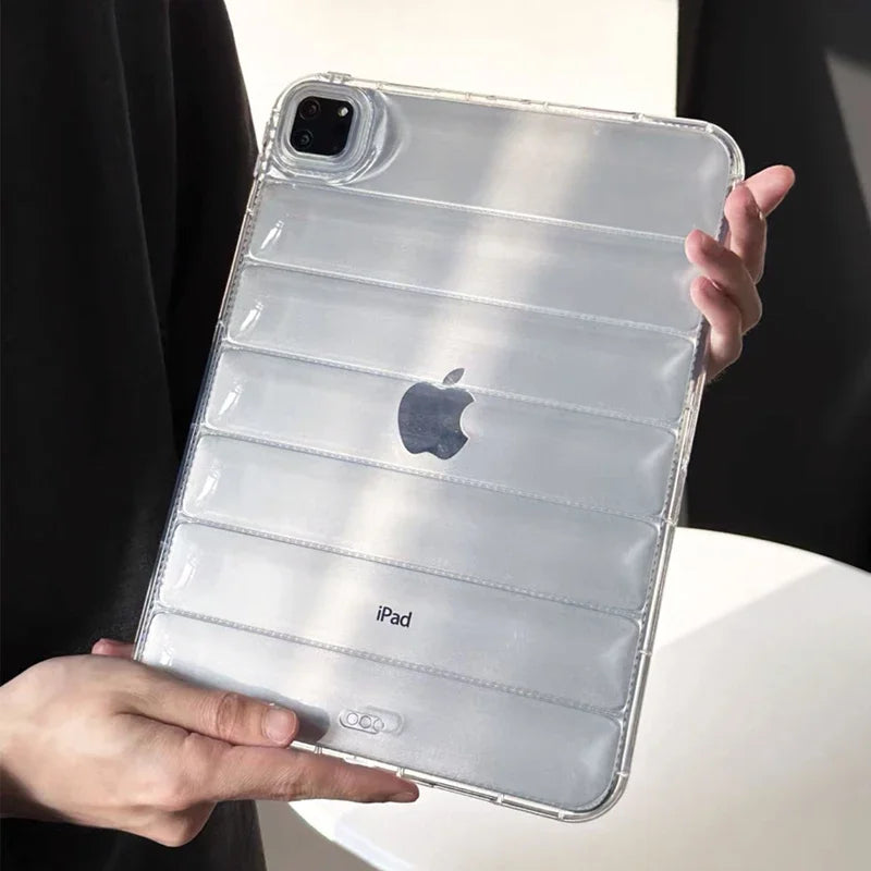 For iPad 2024 2025 A16 Case 7 8 9 10th 11th Generation Air 3 4 5 Pro 11 12.9 inch Mini 6 Tablet Cover Cases Transparent Soft