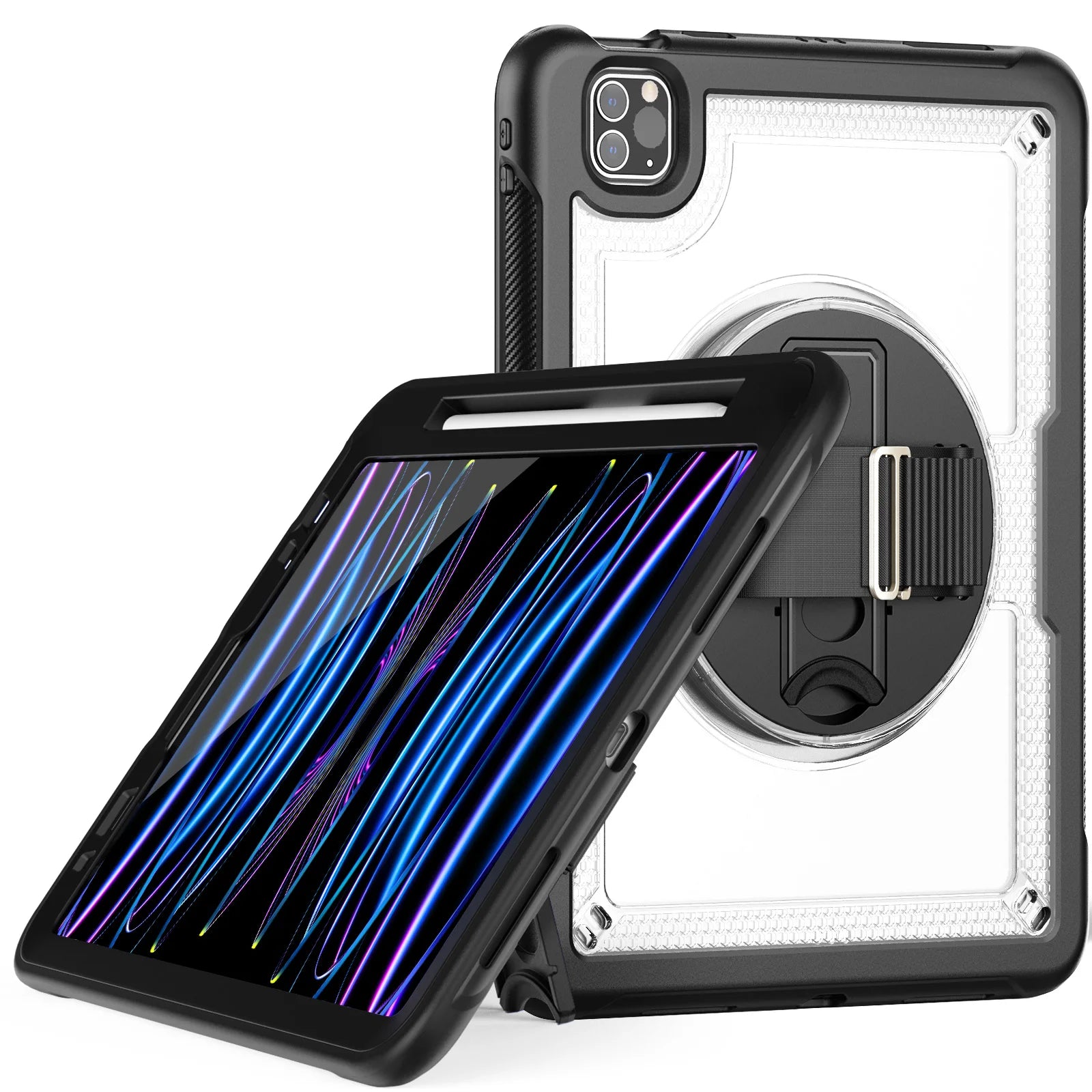 Rotation Stand Tablet Case For iPad Pro 2024 13 11 M4 Mini Air 3 4 5 6 7 8 9 10th Generation 10.9 inch Shockproof Hard Cover