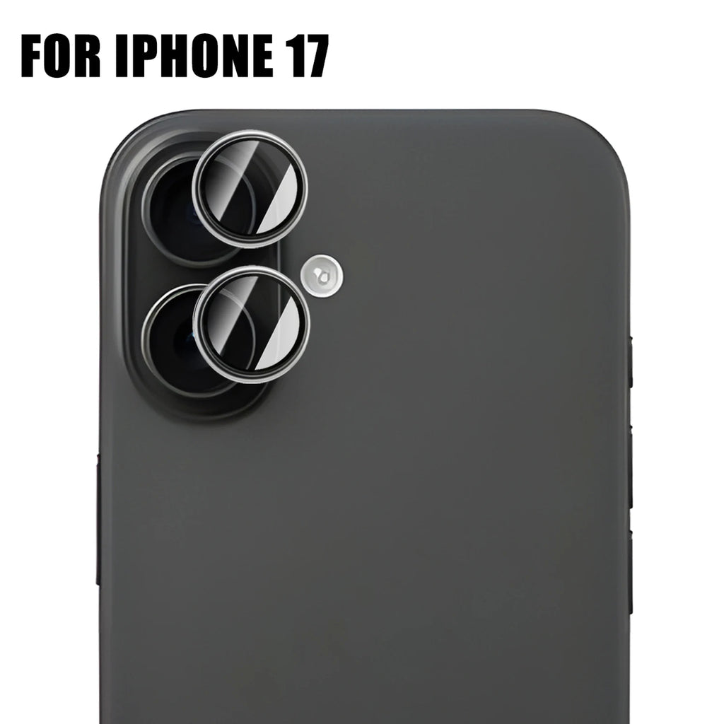 1-3set 9H Metal Lens Tempered Glass Film For iPhone 17 17Air 17Pro MAX Back Camera Lens Screen Protectors Metal Ring Caps