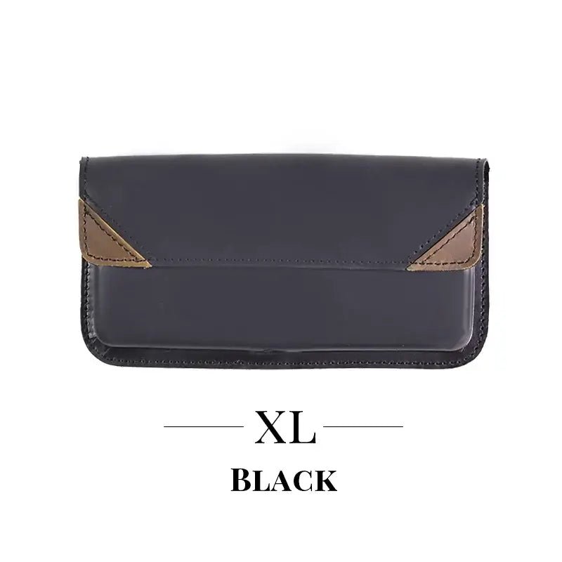Genuine Leather Waist Bag for Men, Casual Flip Cover, Phone Holster Case with Belt Clip, Mobile Phone Pouch for iPhone 15, Samsu