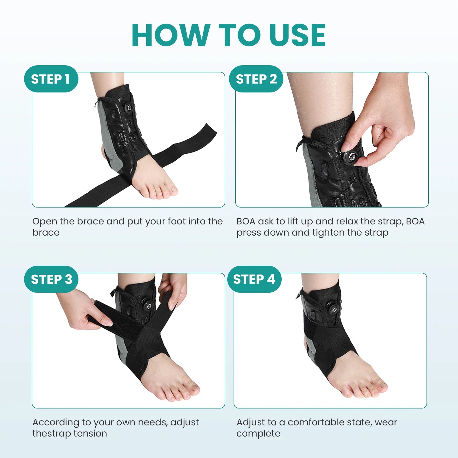 1Pcs Adjustable Ankle Brace Plantar Fasciitis Protector Foot Support Plantar Fasciitis Arch Foot Pain Achilles Tendon Drop Brace