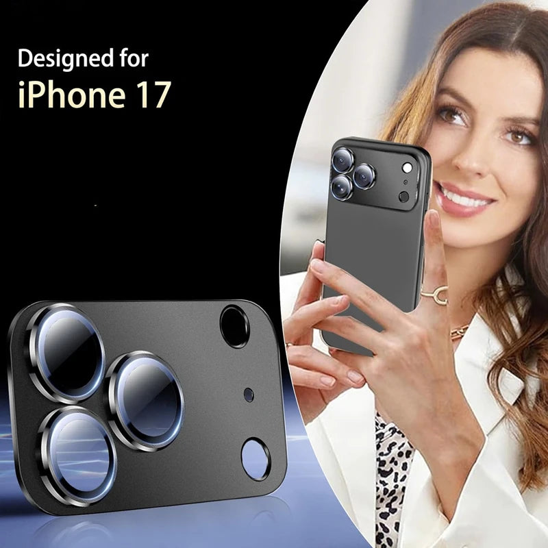 Aluminum Alloy Metal AR Tempered Glass Lens Cap For iPhone 17 Air Pro Max Metal Camera Lens Protector Cover for iPhone17 17Air