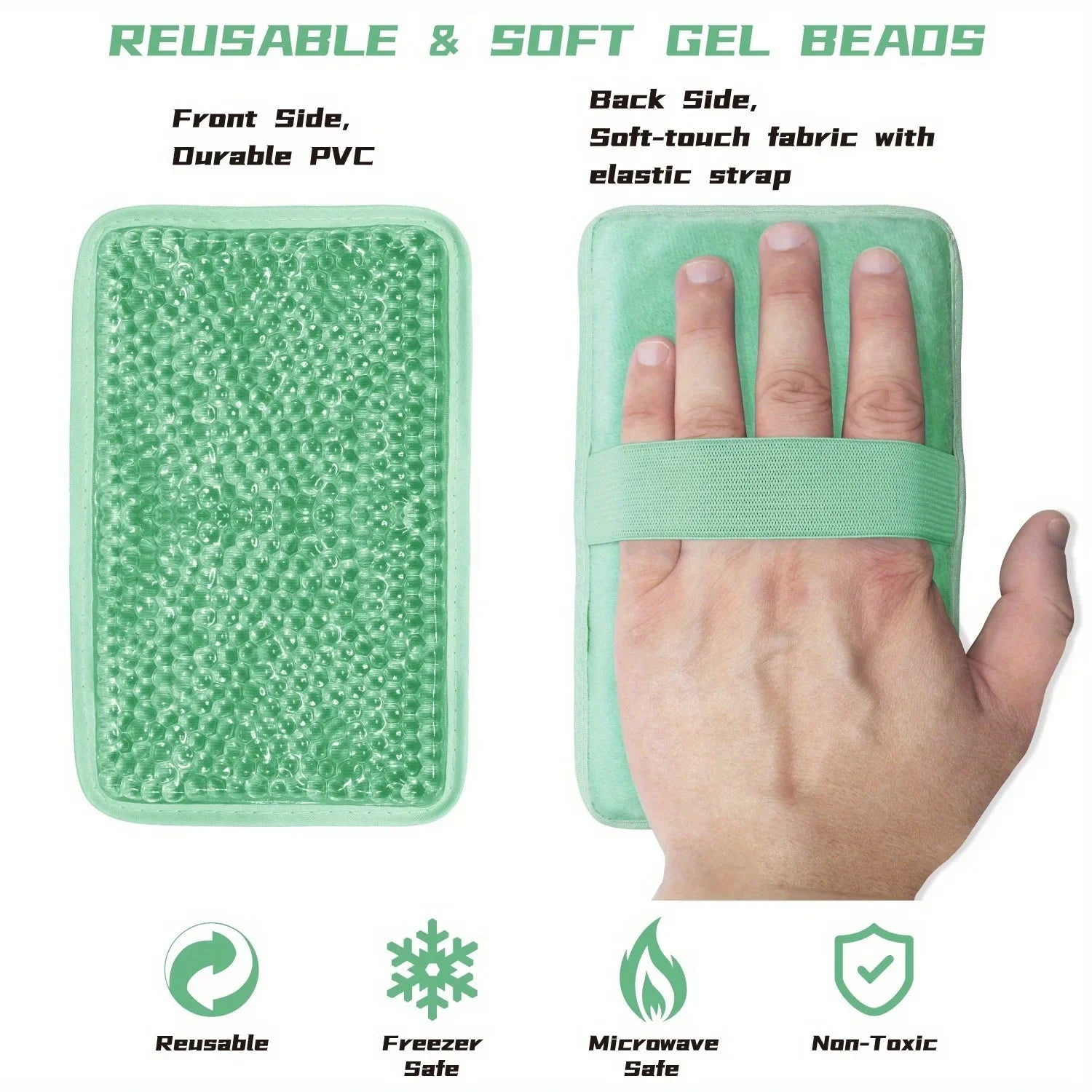 Hot & Cold Therapy Gel Packs Reusable Ice Pack Pain Fever Relief Water Cool Heat Convenient Bag Cooling Ice Bag for Knees Ankles