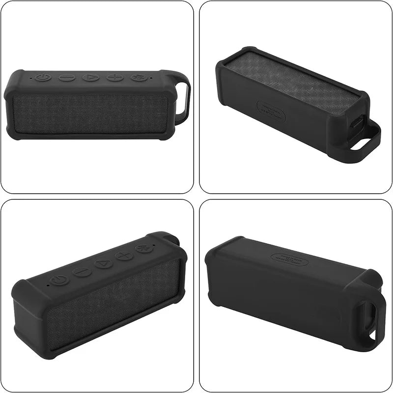 For Anker For Soundcore 2 Silicone Case with Carabiner for Easy Carry Protect Your Speaker from Everyday Damage