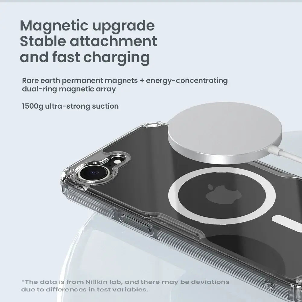 Coque NILLKIN pour iPhone 16e Magsafe Nature Pro Antichoc Magnétique Recharge Sans Fil Arrière pour iPhone 16e 2025 5G