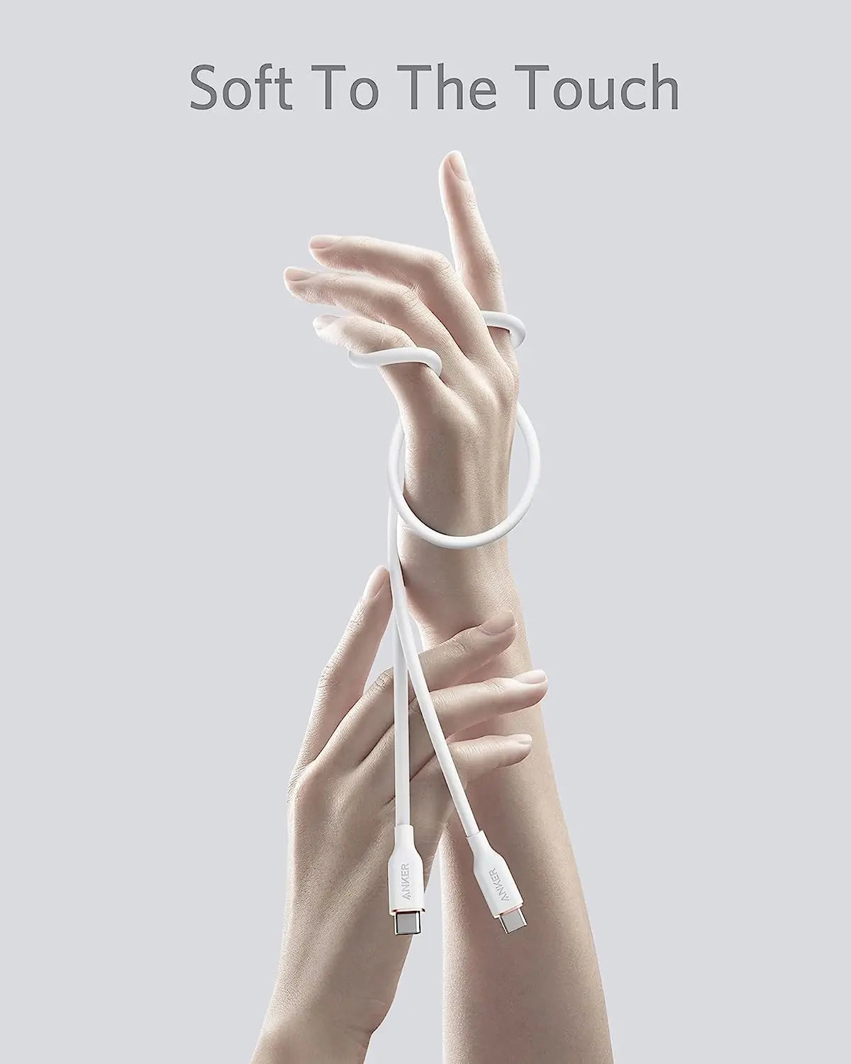 Anker PowerLine III Flow Ultra Soft Silicone Cable 100W USB C to USB C Cable USB 2.0 Type C Charging Cable