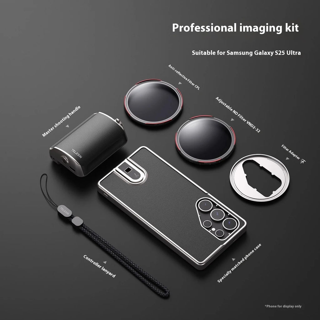 Telesin Suitable for Samsung GalaxyS25 Ultra Camera Handle Camera Auxiliary Zoom Bluetooth Camera Assistant Protective Case