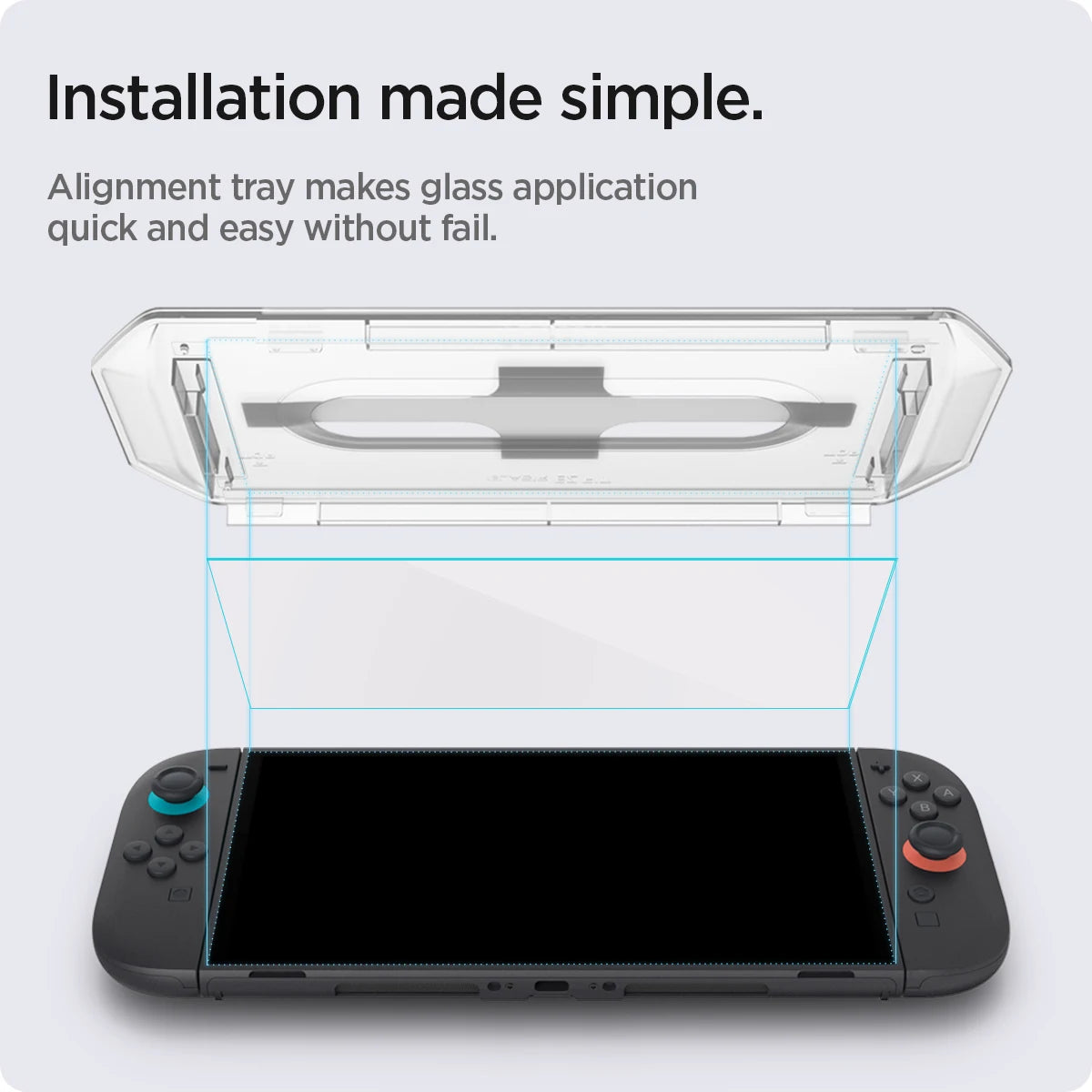 Spigen Glas.tR EZ Fit Screen Protector for Nintendo Switch 2 - 9H Hardness & Oleophobic Coating for Fingerprint Resistance