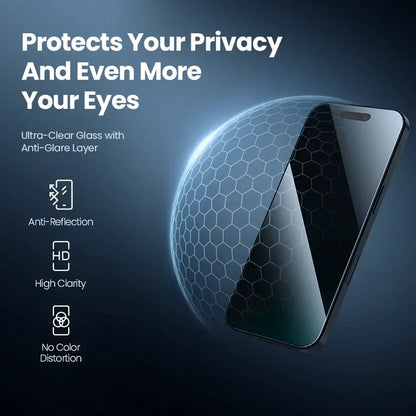 iPhone 17 Pro Max Privacy Tempered Glass Edge Close-Up