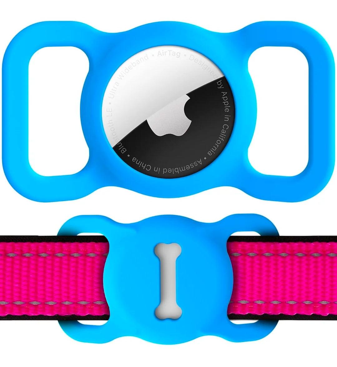 for Airtag Dog Collar Holder, Air Tag Protective Cat Airtag Dog Collar,Silicone AirTags GPS Tracking Accessories,Air Tags with B