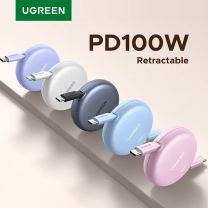 UGREEN USB-C Retractable Cable 100W PD Fast Charging