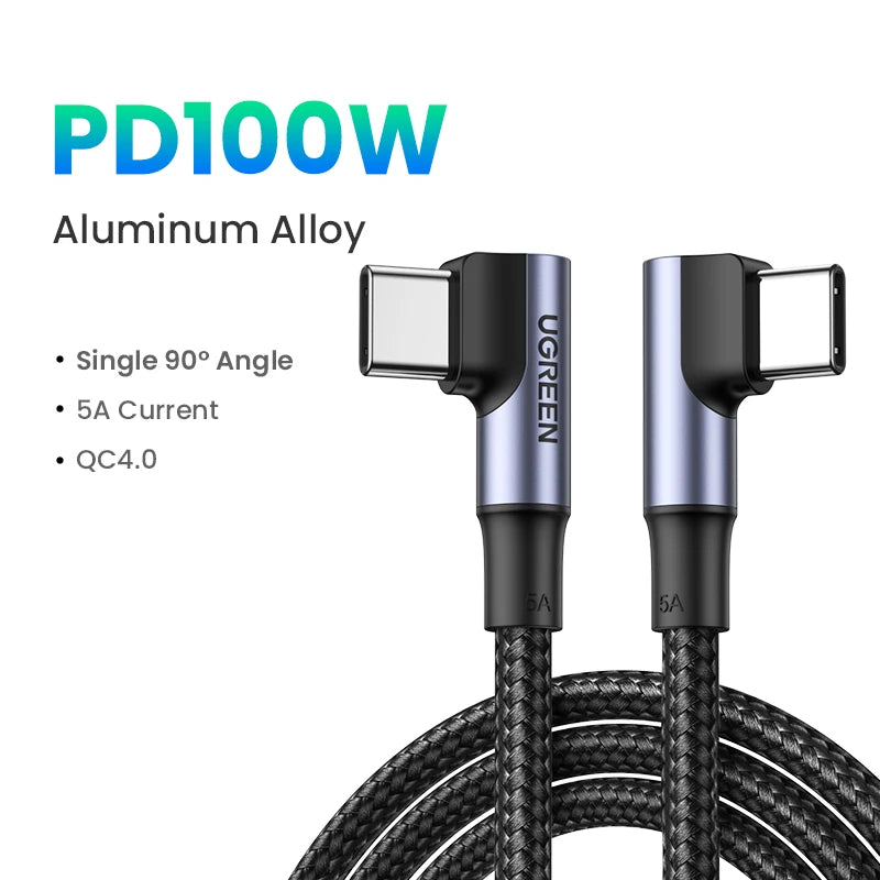 UGREEN PD 100W USB C to USB C Charging Cable for Samsung S10 S20 MacBook Pro iPad 2020 Quick Charger 4.0 PD Fast Charging Cord