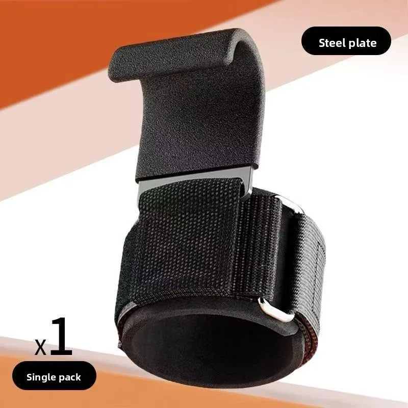 With Anti-lumbar Hook Auxiliary Fitness Bracer Pull-up Assist Gloves Pull Hanging Horizontal Bar Hard Off Hand Hook Grip