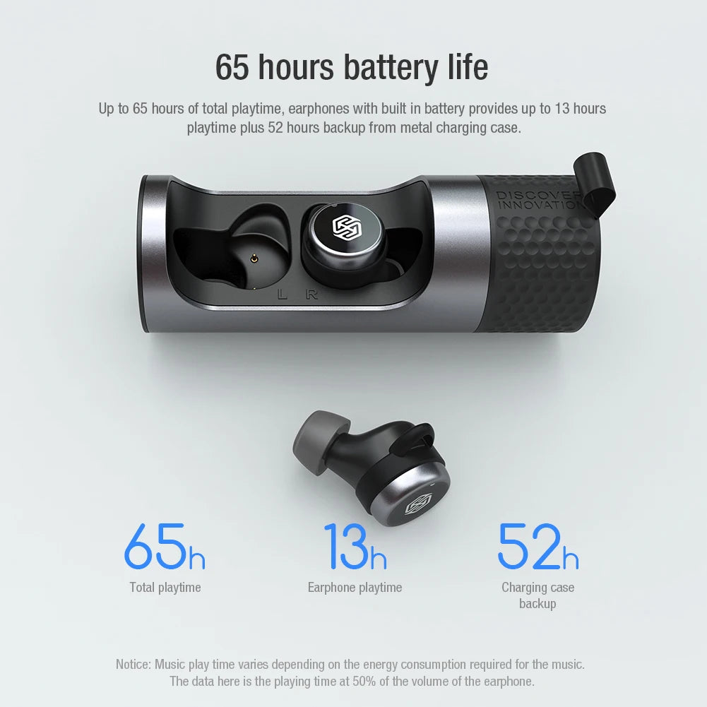 NILLKIN TW004 Wireless Headphones Bluetooth 5.0 Earphones TWS Earbuds With Mic CVC Noise Cancelling headset IPX5 Water Proof