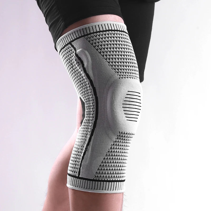 1 PC Knee Pads Strap Patella Medial Support Meniscus Silicone Compression Protection Sport Knee Braces Basketball Running Prot
