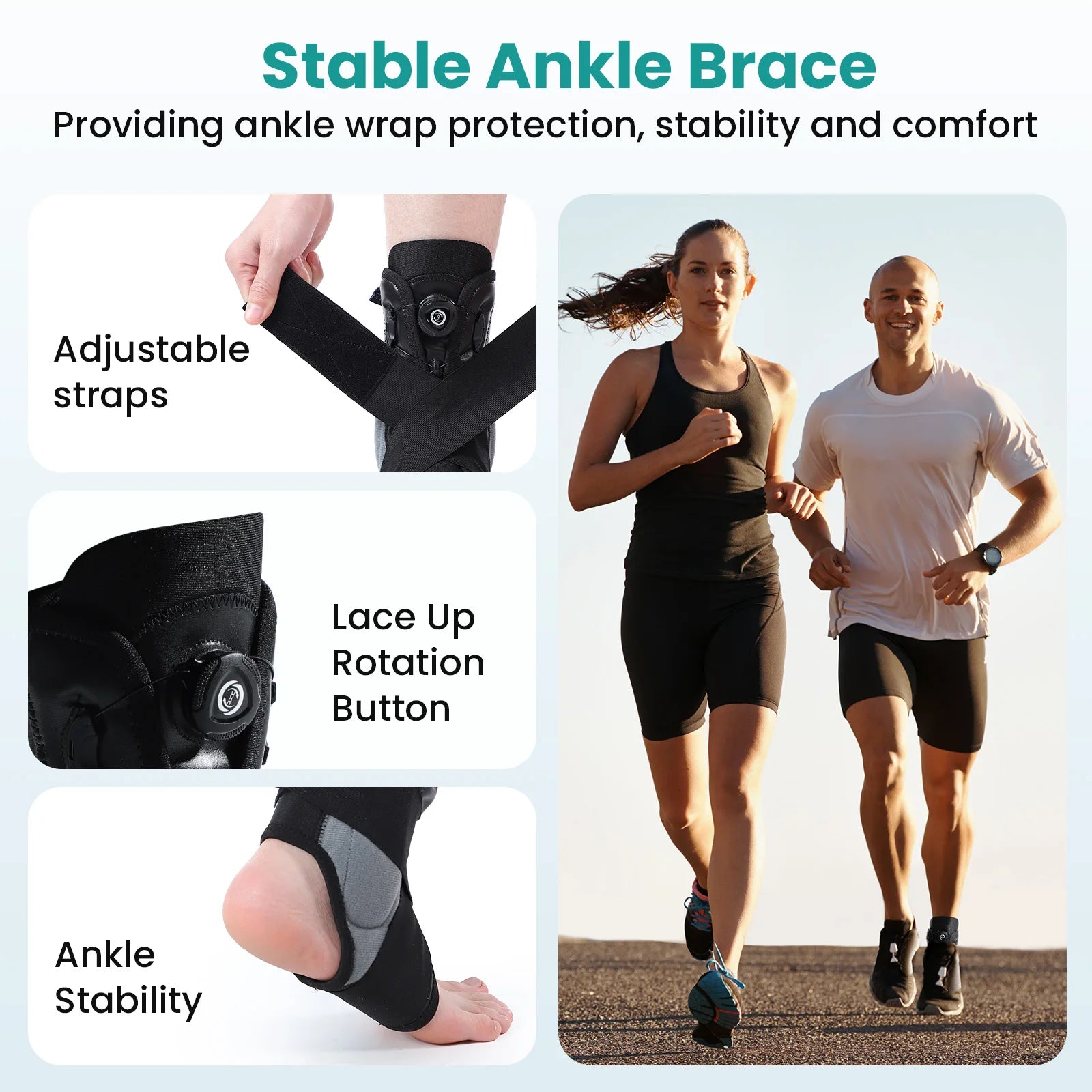 1Pcs Adjustable Ankle Brace Plantar Fasciitis Protector Foot Support Plantar Fasciitis Arch Foot Pain Achilles Tendon Drop Brace