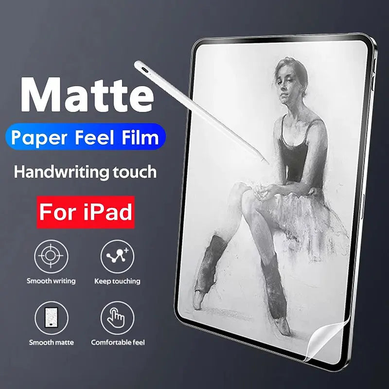 2PCs Matte PET Paper Feel Film For Apple iPad Pro 11 M4 2024 Screen Protector Writing and Painting Film For iPad Pro 13 M4 2024