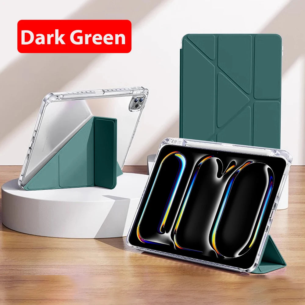 Case For iPad A16 2025 10 9 9th 10th Generation Pro 13 11th M4 12.9 Funda Air 11 5 4 M3 M2 Mini 7 6 A17 2024 8 HD Acrylic Cover