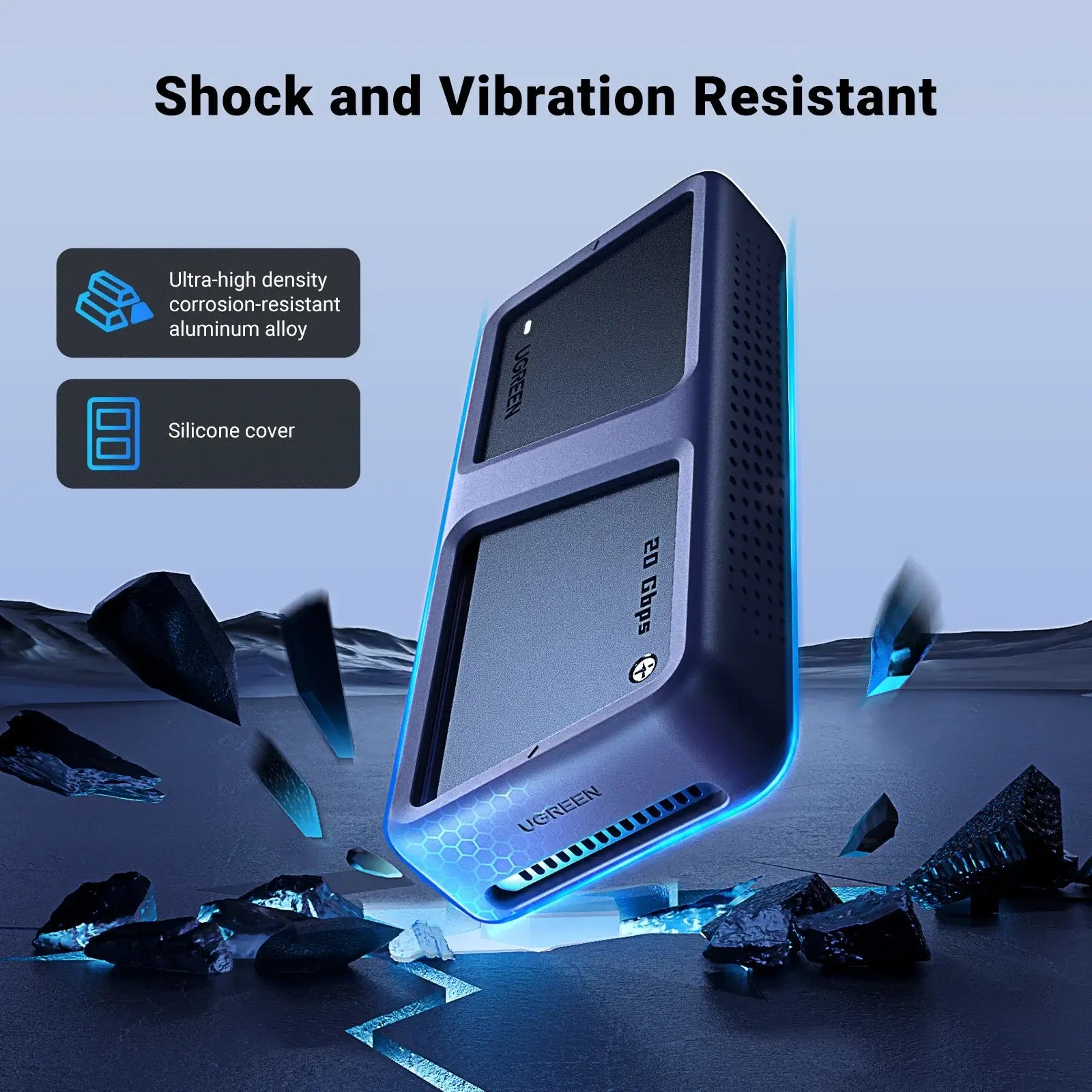 UGREEN 20Gbps NVMe SSD Case – M.2 to USB 3.2 Gen 2x2 Enclosure 