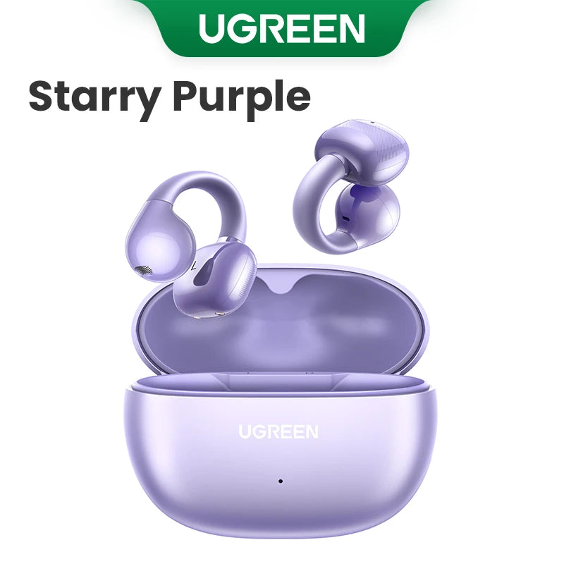 UGREEN Open Ear Clip Wireless Earbuds Bluetooth Sport Earphones Headphones in Mic with Earhooks & Ear Hook