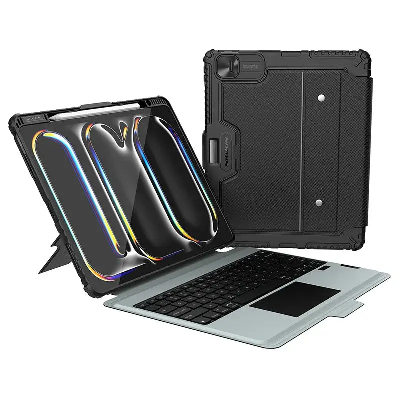 Nillkin 2In1 Backlight Keyboard Case For Apple iPad Pro 13 M4 /Air 11 M2/M3 2025 Magic Trackpad Pencil Holder Slide Camera Cover