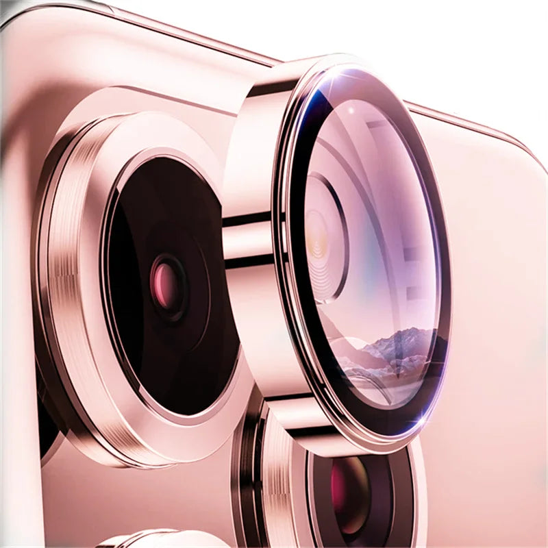 Alloy Camera Protector For iPhone 17Air 16E 2025 Metal Ring Lens Tempered Glass Back Lens Cover Protective Cap
