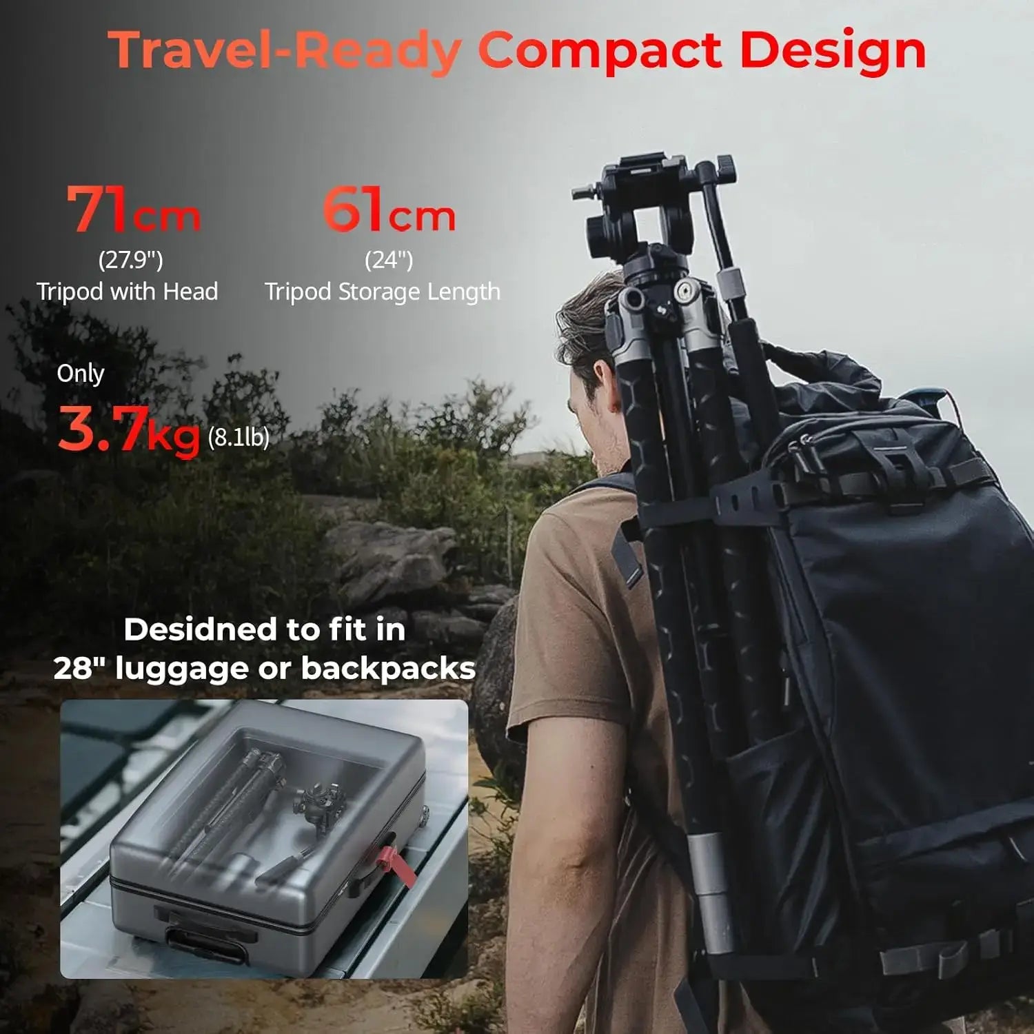 SmallRig x Potato Jet TRIBEX SE Hydraulic Aluminum Camera Professional Video Tripod with Fluid Head for Interview Landscape