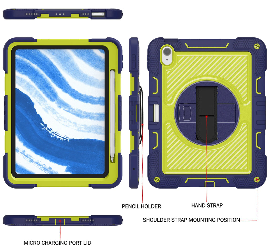 For iPad Air11 M2 Pro 11 M4 2024 A2899 A2900 A2902 Tablet Cover FOR A2837 A3006 cover With Foldable Bracket+Shoulder Straps