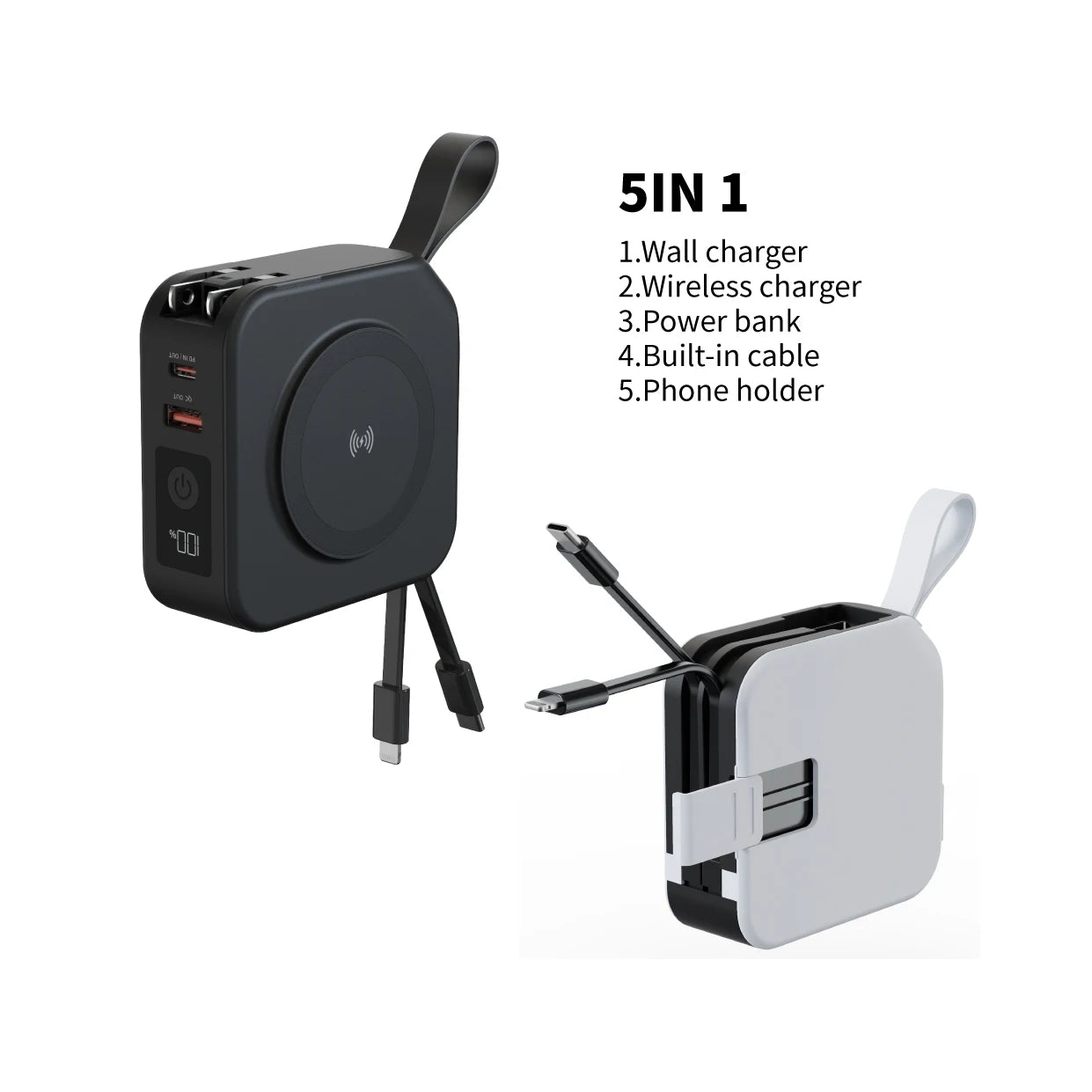 wireless power bank magnetic  with plug cable Fast charging ugreen Magsafe external Spare battery mobile  camping qi2