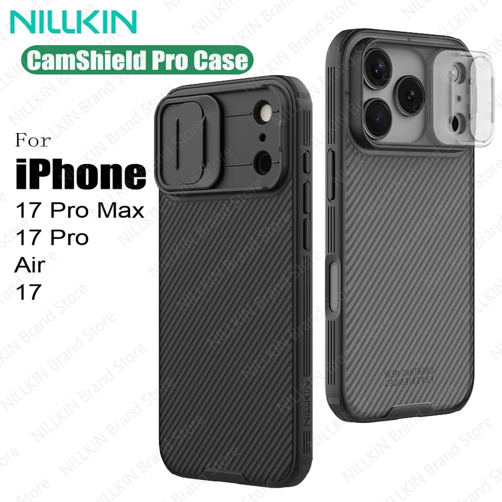NILLKIN For iPhone 17 Pro Max / 17 Pro Case CamShield Pro Shockproof Privacy Protection Slide Camera Cover For iPhone 17 / Air