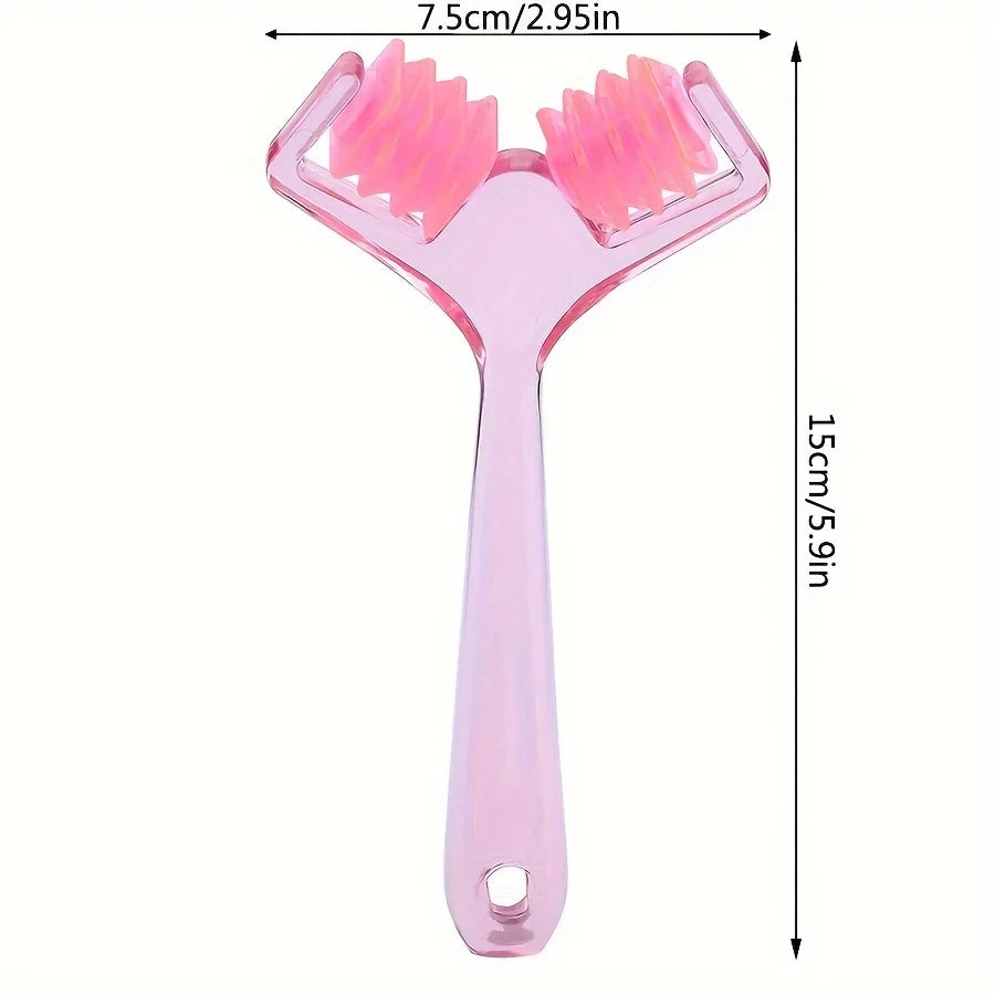 1pc Portable Double Roller Facial Massager for Lifting and Relaxing Muscles, Cheeks & Jawline Slimming Face Massage Tool