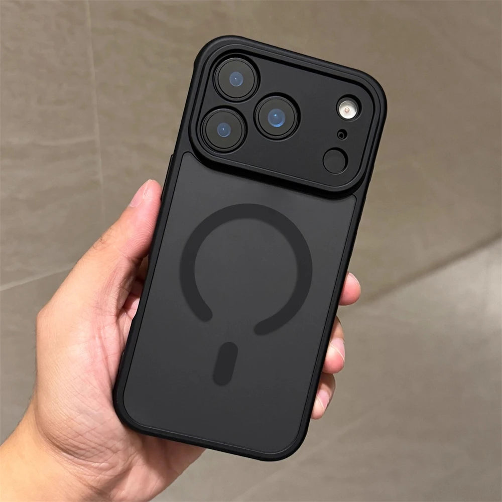 Shockproof Skin feel Matte Magnetic Case For iPhone 17 Pro Max 16 15 14 13 12 Pro Max Plus 17 Air 16e Magsafe Translucent Cover