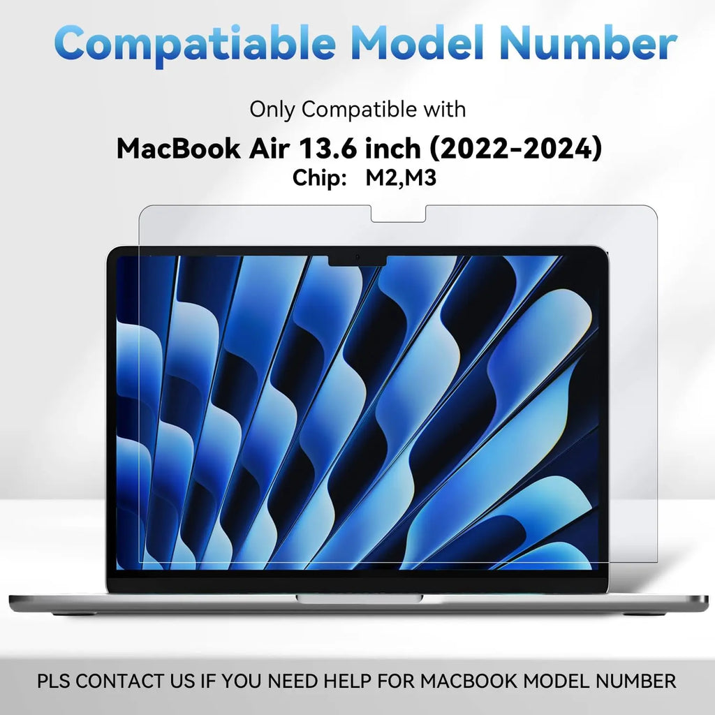 For MacBook Air 13.6 inch M4 A3240 2025 Tempered Glass Screen Protector M3 2024 A3113 Tablet Anti Scratch HD Protective Film