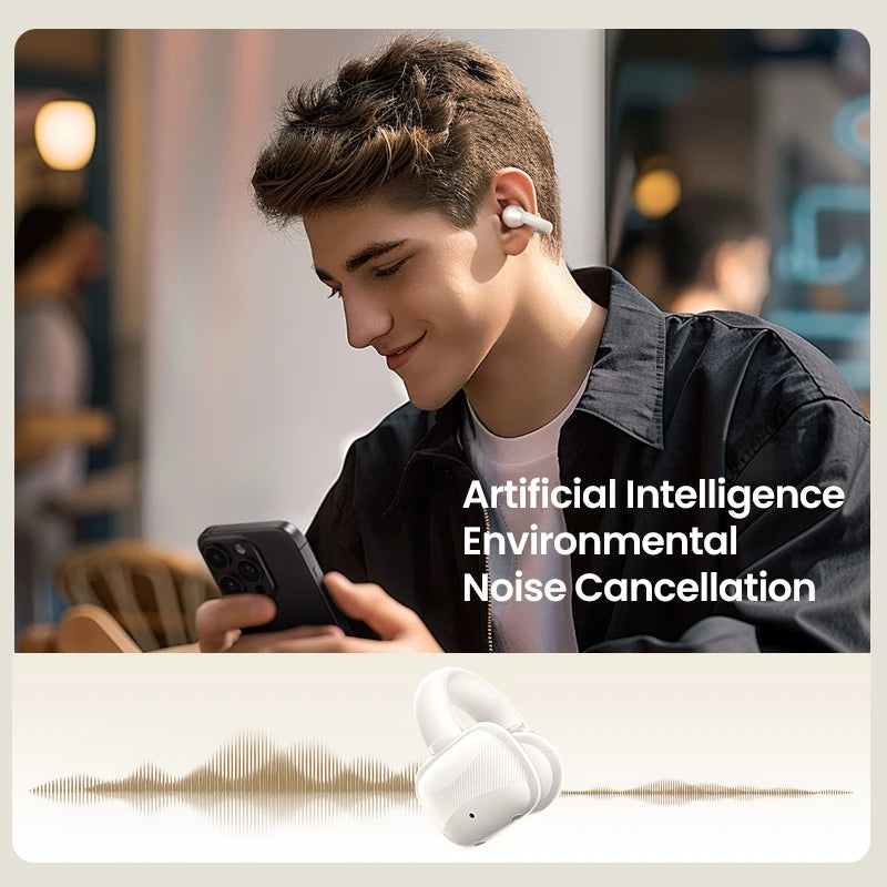 UGREEN Open Ear Clip Wireless Earbuds Bluetooth Sport Earphones Headphones in Mic with Earhooks & Ear Hook