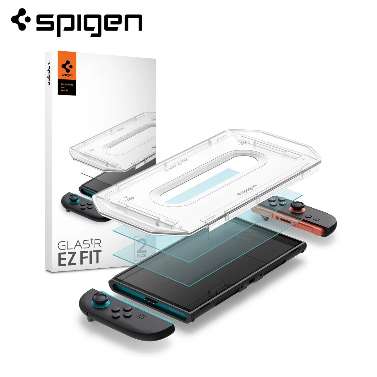 Spigen Glas.tR EZ Fit Screen Protector for Nintendo Switch 2 - 9H Hardness & Oleophobic Coating for Fingerprint Resistance