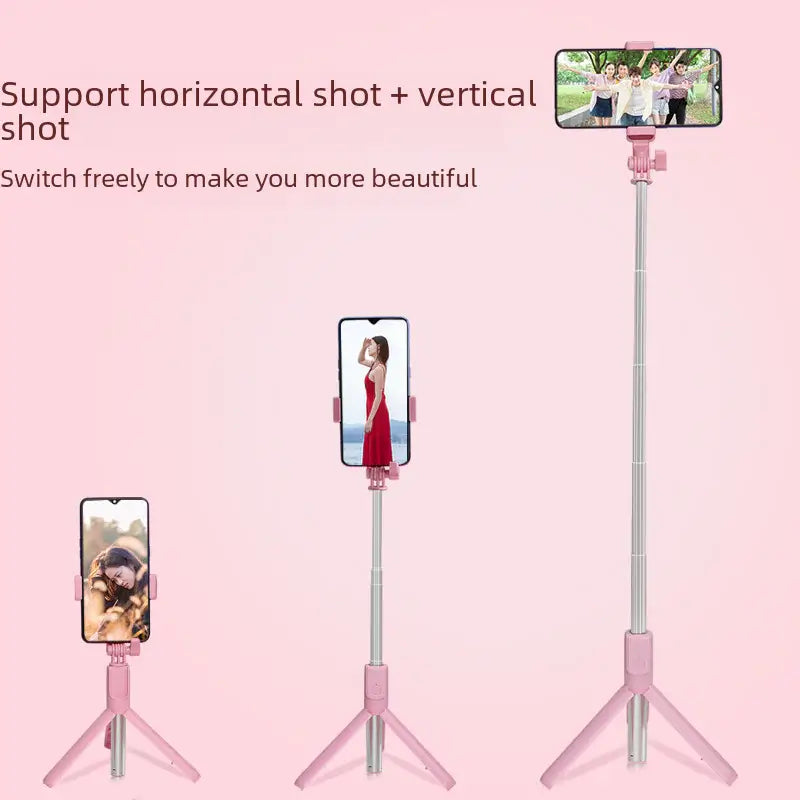 J861 Dual Light Bluetooth Selfie Stick with Tripod & LED Ring Light