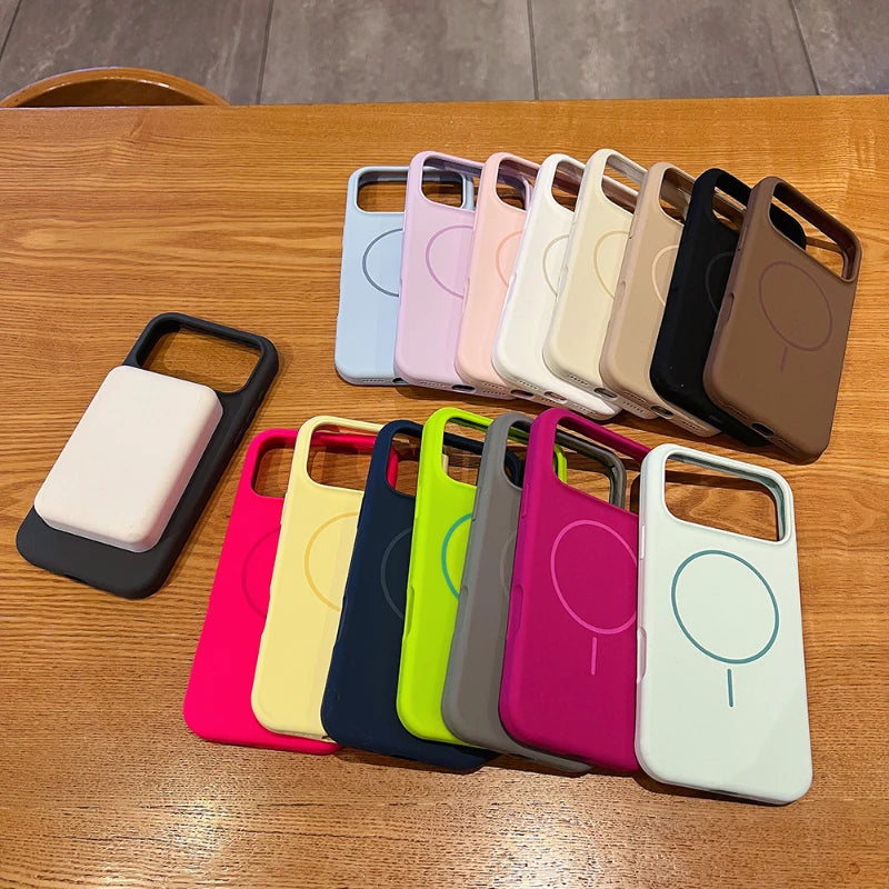 Magnetic Phone Case for iPhone 17 Soft Touch Matte Finish Skin Friendly Material Slim Design Wireless Charging Compatible