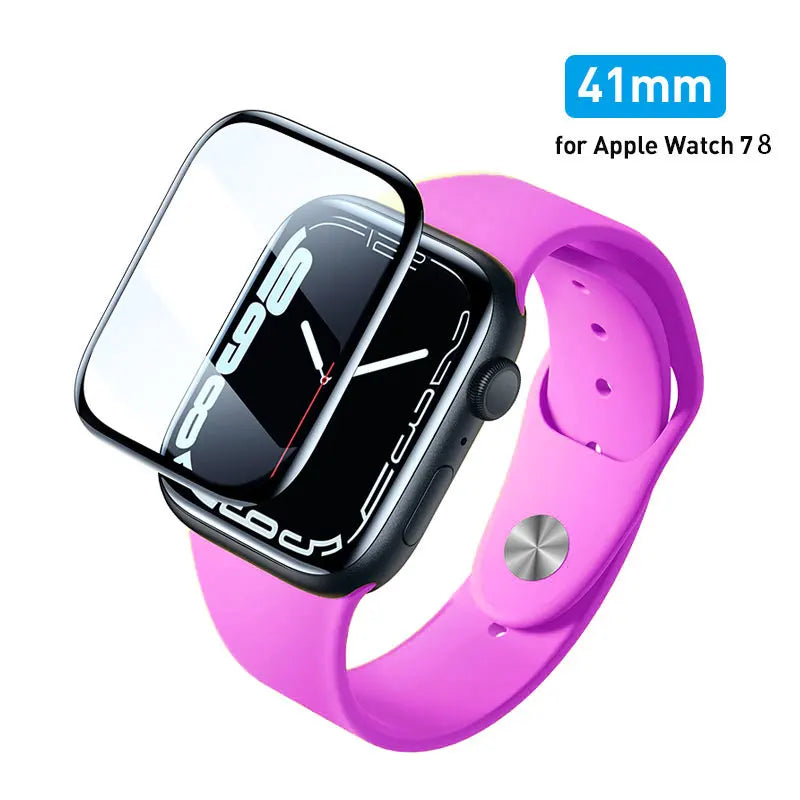 Tempered Glass Film for Apple Watch 3/4/5/6/7/SE/8/9 38MM 40MM 41MM 42MM 44MM 45MM Screen Full-coverage Protective Film
