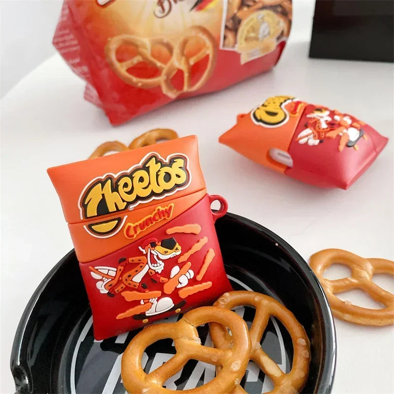 3D Chips French Fries Cartoon Cute Earphone Case Wireless Headphone Cover for AirPods Pro 2 for AirPods 3