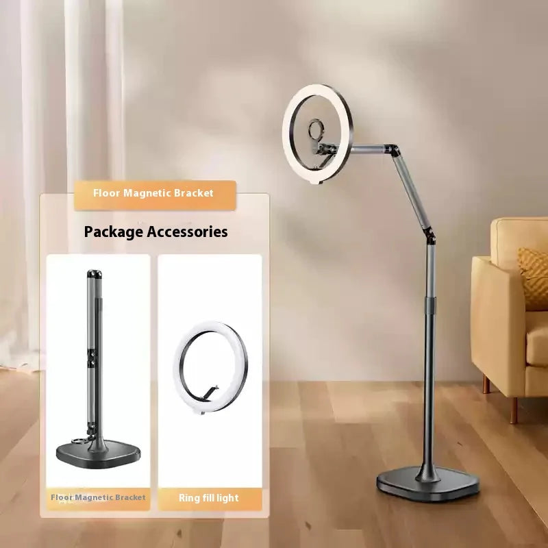 TELESIN Magnetic Bracket Desktop Shooting Phone Holder Custom For Live Broadcast Floor Type Shooting Telescoping for IPAD iphone