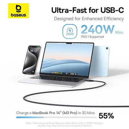 Baseus Picogo 240W USB-C Cable – Magnetic Fast Charger