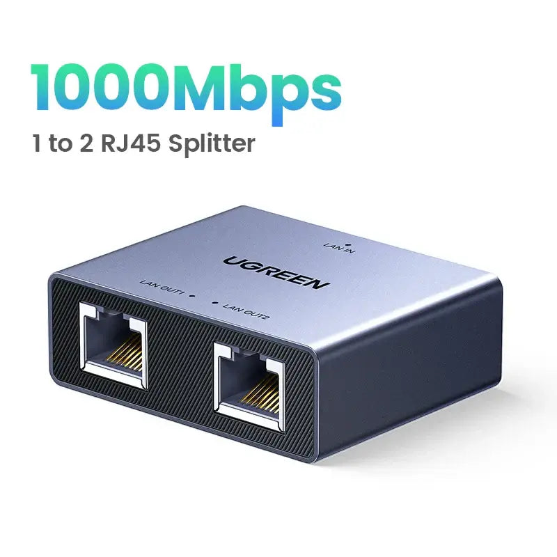 UGREEN 1000Mbps RJ45 Splitter 1 to 2 Ethernet Adapter