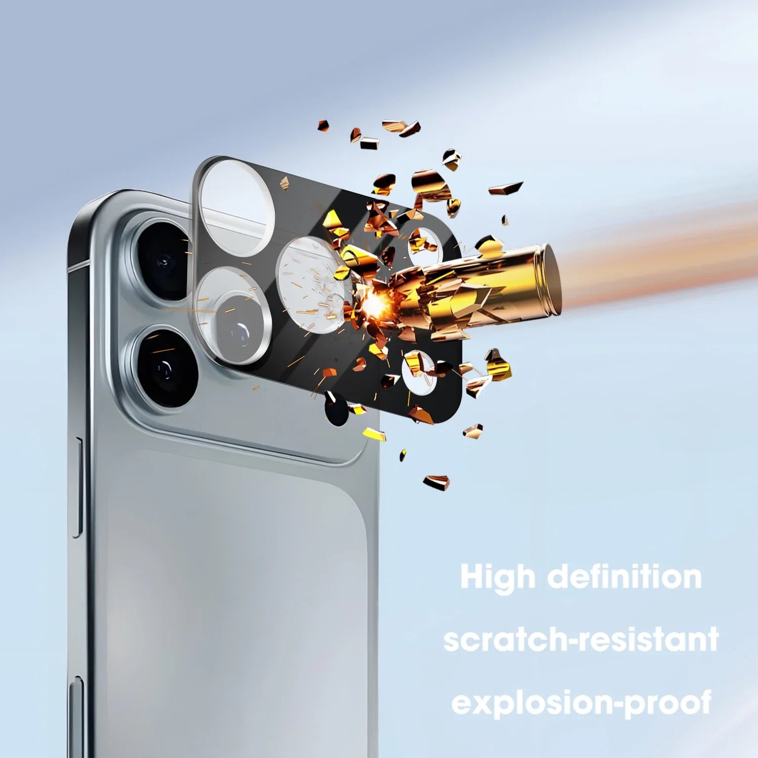 Tempered Glass Camera Protectors for IPhone 17 Series Anti-Scratch Ultra HD Lens Cover Films for IPhone 17 Air 17Pro ProMax