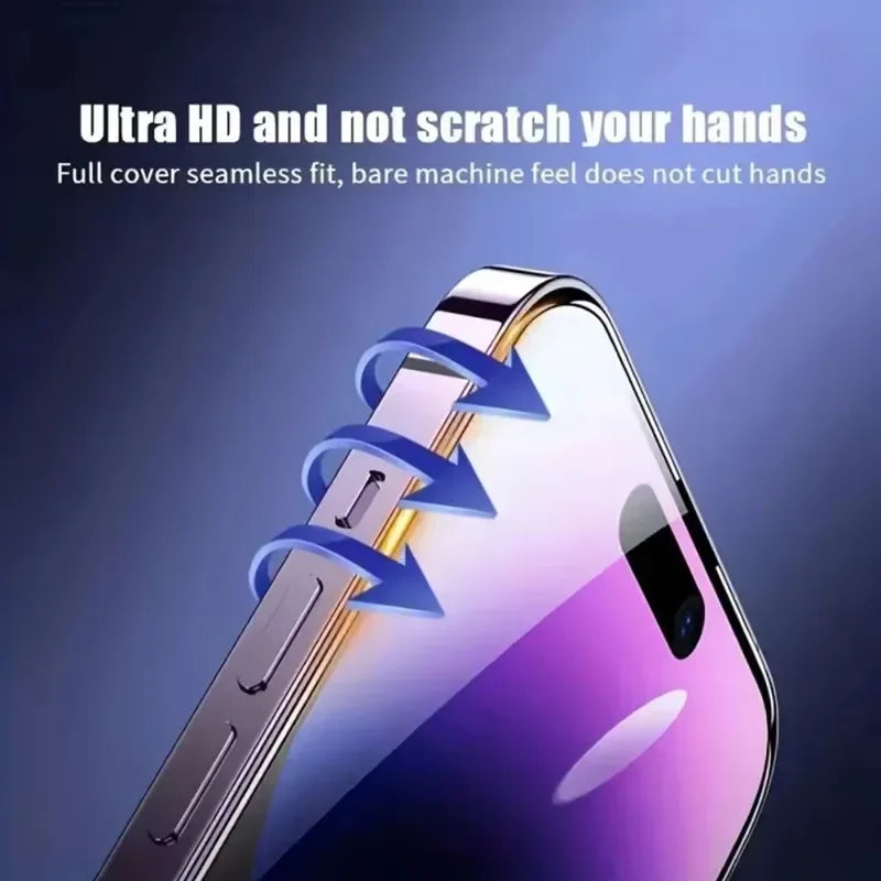 5Pcs Oleophobic Coating Dust Free Easy Installation Screen Protector For iPhone 16 14 15 11 12 13 17 Pro Max XR X XS 7 8 16 Plus