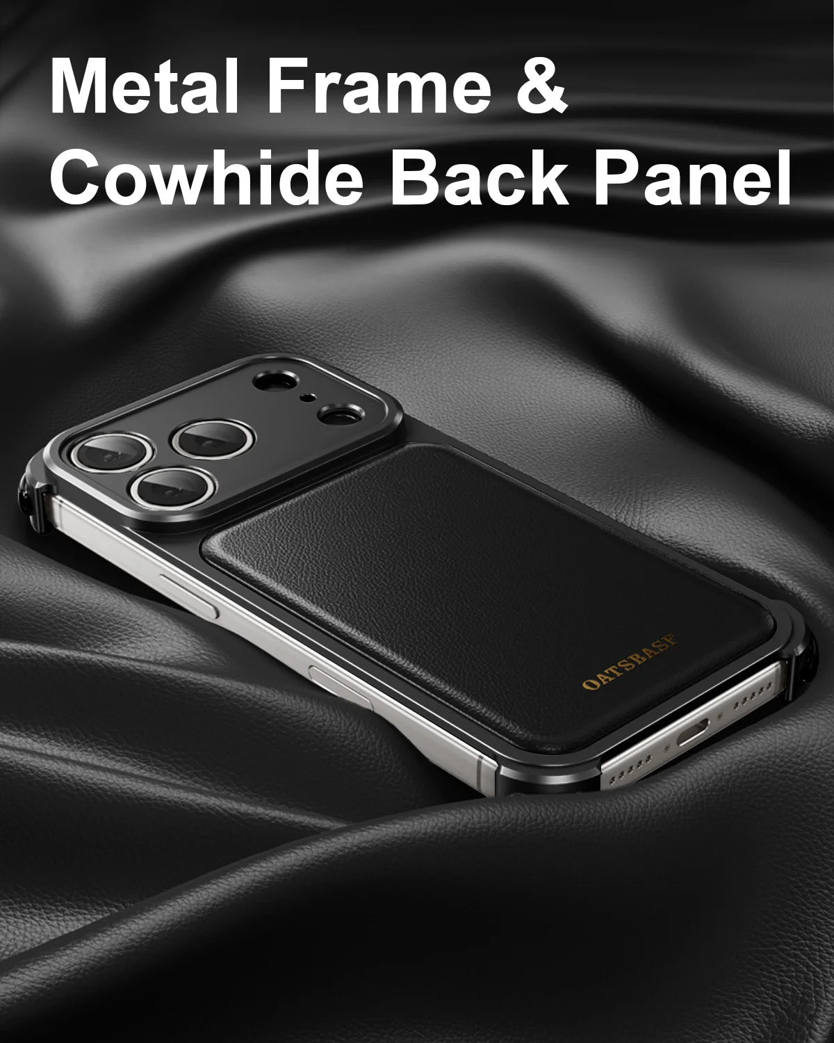 Eary Phone Case for iPhone 17 16 Pro Max for MagSafe Wireless Charging Leather Metal Screen Protective Shockproof Cover Shells