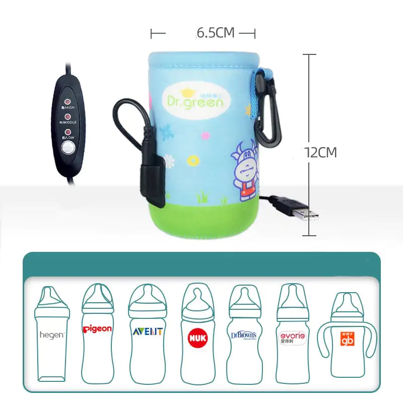 Portable USB Girl and boy Bottle Warmer Heating Jacket