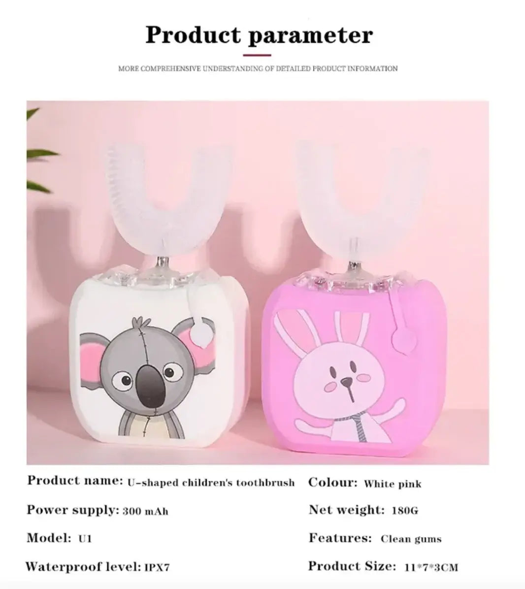 U-Shaped Kids Smart Electric Toothbrush