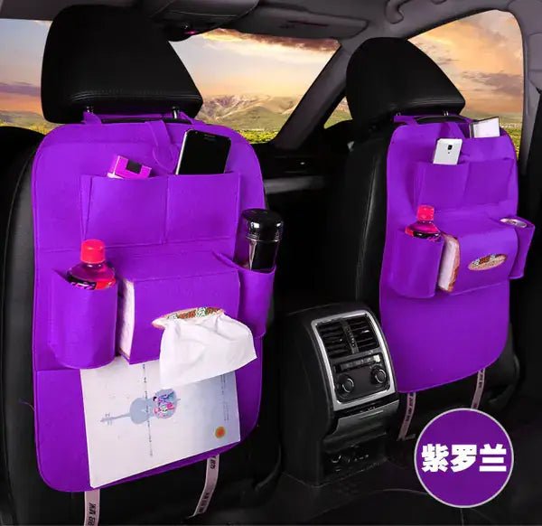 Colourful Chair Back Storage Bag – Multi-Pocket Car Seat Organizer 