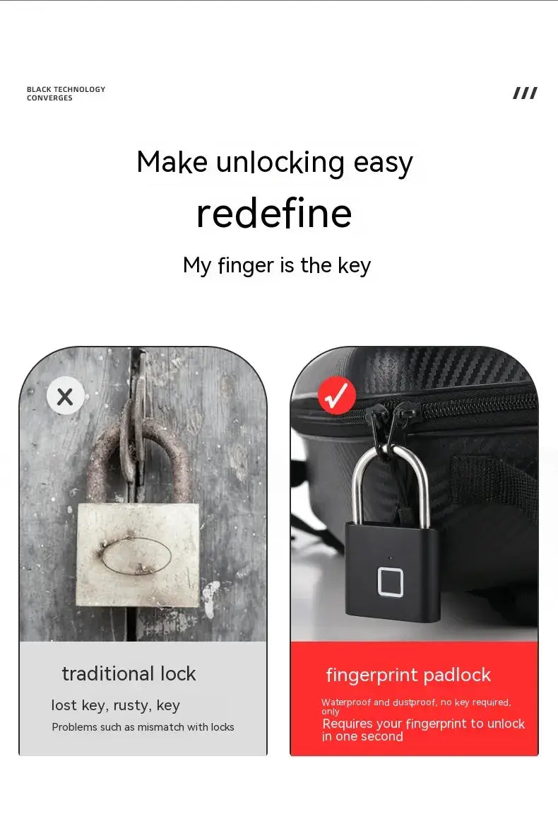 Smart Waterproof Household Fingerprint Lock