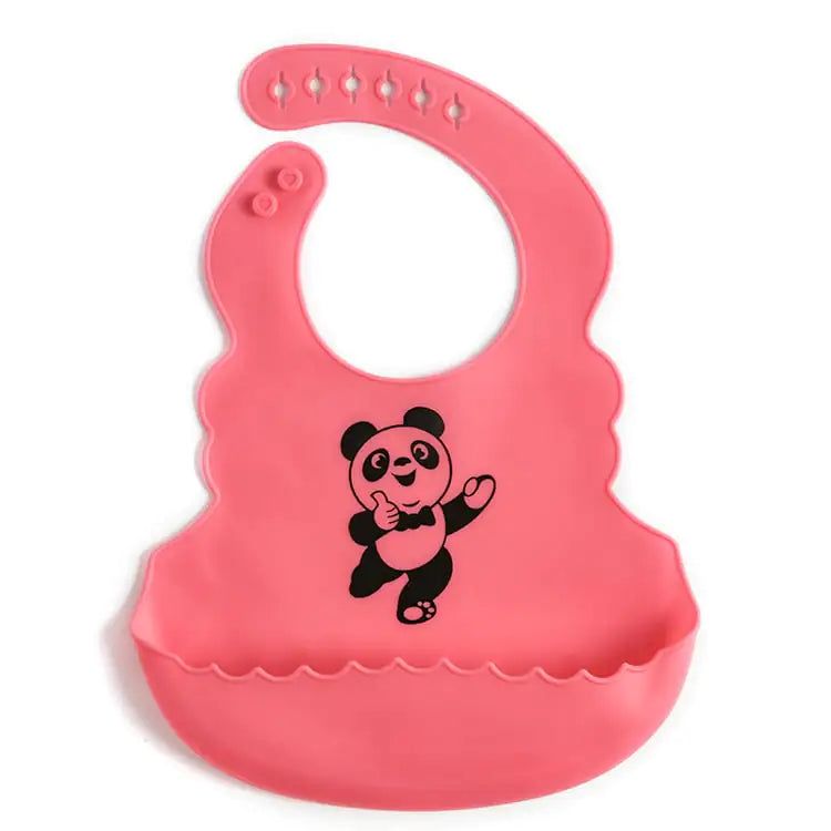 Food Grade Silicone Baby Bib with Saliva Pocket